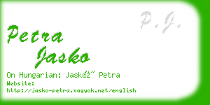 petra jasko business card